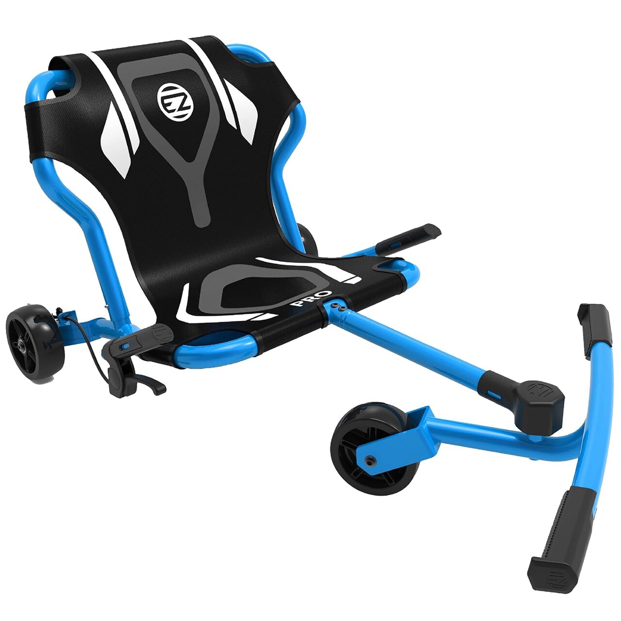 EzyRoller: Pro X - Aqua Blue - Ride-On Scooter, Cambering Motion, Pedal Free Cart, Hand Brakes, Extendable Frame, 220lb Capacity, Kids-Teens-Adults 9+